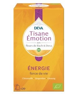 Tisane Emotion aux Fleurs de Bach - Energie BIO, 20 sachets